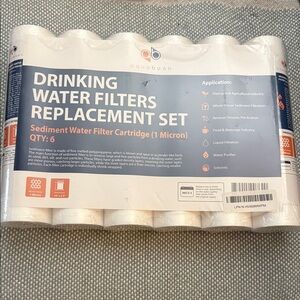 Drinking Water Filters Replacement Set of 6. Brand new sealed pkg.